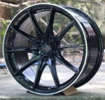 15-19 Inch Matte Black 5 Holes Aluminum Alloy Car Wheel Rim - Image 2