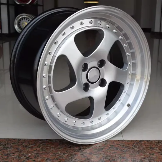 16/17/18inch PCD 5*100/112/114.3 Silver Polished Lip with Gold Rivets Deep Concave Jdmstyle Wheel Rims Sport Wheel Racing Wheels Rines Mag Wheels