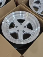 17-18 Inch 5 Holes Silver Rivet Aluminum Alloy Wheel Rims - Image 4