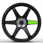 18X8 5X108 Gloss Black Green Tinted Wheel Rim 43mm - Image 2