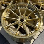 2 Piece Brushed Gold Forged Alloy Rims Passenger Car Wheel - Image 2