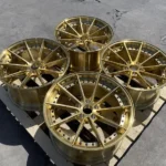2 Piece Brushed Gold Forged Alloy Rims Passenger Car Wheel - Image 4