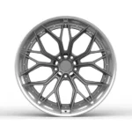 2-Piece Forged Aluminum Alloy Wheels Gunmetal Customized OEM/ODM Car Rim with Rivets - Image 2