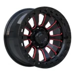 20" Elegance Red Black Chrome Aluminum Replica Car Alloy Wheels