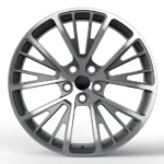 5 Holes Alloy Car Wheel Gunmetal Gray Silver Painting Durable Car Wheel Rims - Image 4