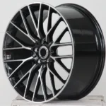 5 Holes Aluminum Alloy Wheel Black Machined Car Wheel Suit for Sedan Car - Image 4