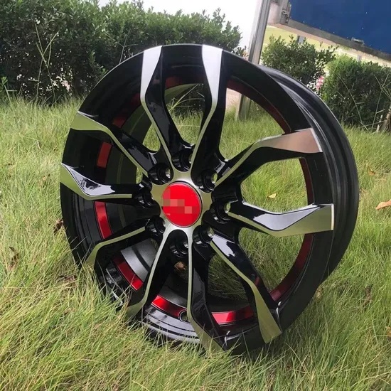 5-Holes-Car-Wheel-Aluminum-Alloy-Wheel-Rim-Passenger-Car-Rim-with-Red-Lip 5 Holes Car Wheel Aluminum Alloy Wheel Rim Passenger Car Rim with Red Lip - Image 1