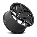 5 Holes Durable Black Face and Silver Lip Monoblock Forged Car Wheel Rim