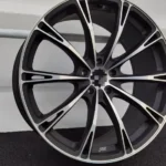 5 Holes R18 R19 Black Machined Gloss Black Car Wheel Rim Mag - Image 2