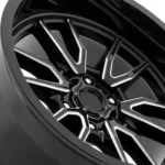 6 Holes Multi Spokes Deep Concave Customized Forged Black Painting Silver Lip Aluminum Alloy Wheel Rims