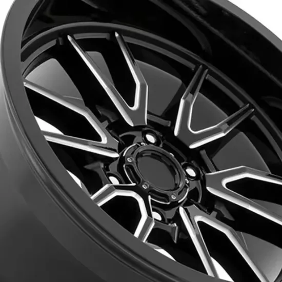 6 Holes Multi Spokes Deep Concave Customized Forged Black Painting Silver Lip Aluminum Alloy Wheel Rims