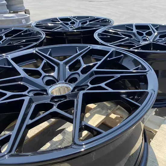 A356 Aluminum Alloy Material Black Color Car Wheel 5 Holes Aftermarket Wheel Rim