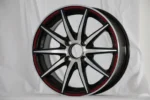 Black Machine Face 13 14 15 Car Racing Mag Wheels PCD 98~100 with 4/5 Hole Aftermarket Alloy Wheels - Image 2