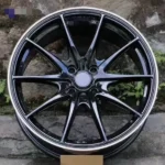 Black Machine Lip Silver Racing Wheel Rim 4/5 Bolt Patterns - Image 3
