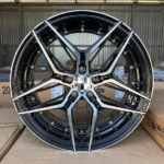Black Silver Bronze 5 Holes Aluminum Alloy Car Wheels - Image 2