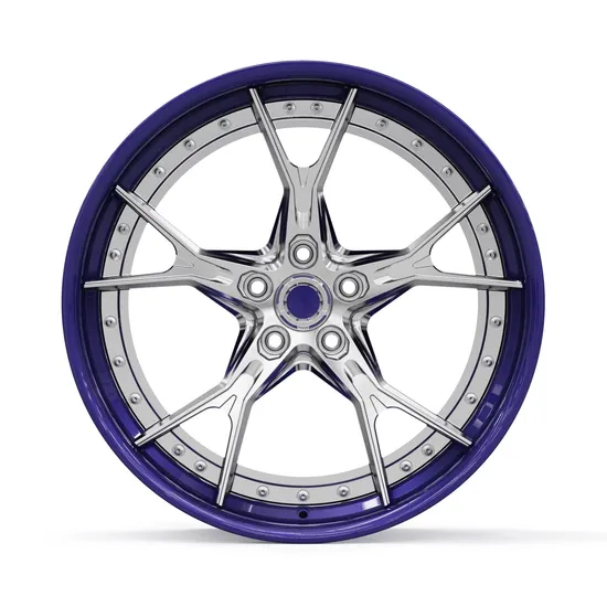Concave 2-Piece Purple 5X120 5X114.3 17-24inch Alloy Rims Forged Polished Brushed Wheel