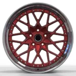 5X120 2-Piece Forged Red Center Polished Barrel Concave Alloy Wheels Rims - Image 2