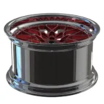 5X120 2-Piece Forged Red Center Polished Barrel Concave Alloy Wheels Rims - Image 3