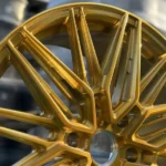 Custom Monoblock Forged 5 Holes Gold Painting Car Wheel Rims - Image 3