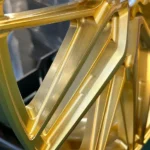 Custom Monoblock Forged 5 Holes Gold Painting Car Wheel Rims - Image 4
