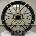 Customized Yellow Spokes 5*108 5*120 17-24inch Milled Letter Rims Car Alloy Wheels for BMW - Image 2