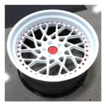 Deep-Concave Alloy Car Wheel Staggered-Design Hub Polished Silver Chrome Spoke Alloy Rims - Image 2