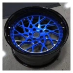 Deep-Concave Alloy Car Wheel Staggered-Design Hub Polished Silver Chrome Spoke Alloy Rims - Image 3