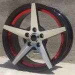 Factory 15 Inch Black and Red Alloy Wheels 4X100 Alloy Wheel Rims for Passenger Car - Image 4