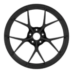 Black Machined 5-Hole Aluminum Alloy Car Wheel Rim - Image 2