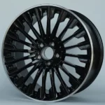 Forged 5 Holes Black Machined Lip Car Wheel Rims Mag
