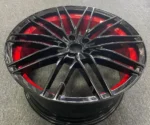 Gloss Black Machined Inner Lip with Red Clear Coat 17-20 Size Alloy Car Wheel Rim Mag - Image 3