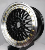 Golden Rivets Deep Dish 4X100 14 15 16 17 Inch Wheels 5X120 4 Hole 5 Hole Car Rims 5X114.3 Alloy Rim - Image 2