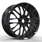 High Performance 5 Holes Black Silver Aluminum Alloy Car Wheel