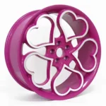 Forged Aluminum Deep Pink Rims Custom Logo Ladies' Vehicle Wheels - Image 3