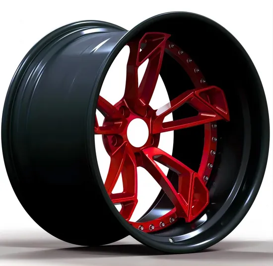 Hot Sale Brushed Red Spokes Aftermarket Alloy Forged Rims Electric Motorcycle Wheel