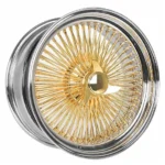 Luxury Wholesale Golden Spinner Wire Chrome Straight/Cross Lace Spoke Alloy Car Rims 13X7 14X6 14X7 17X9 13 14 15 16 17 18 19 20 22inch Forged Wheels - Image 2