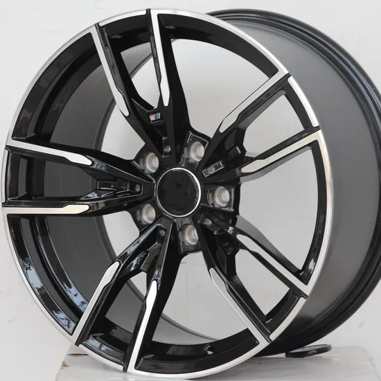 New Design 5 Holes Black Painting Flow Formed Passenger Car Alloy Wheel