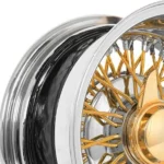 Forgiato 28-Inch Custom Chrome/Gold Wire Wheels - Image 2