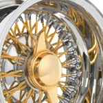 Forgiato 28-Inch Custom Chrome/Gold Wire Wheels - Image 3