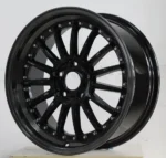 Ouya Wheel Auto-Parts 17/18/19inch 4/5X100 5X114.3/120 Black Machined Lip with Rivets Car Alloy Rim - Image 2