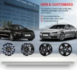 Ouya Wheel Auto-Parts 17/18/19inch 4/5X100 5X114.3/120 Black Machined Lip with Rivets Car Alloy Rim