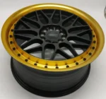 Ouya Wheel Matte Black Gold Machined Lip Rivets Alloy Car Wheel - Image 3