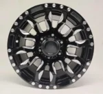 Ouya Wheel High Loading Black Milling Undercut with Rivets 4X4 Offroad Alloy Wheel Hub - Image 2