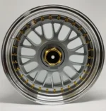 Ouya Wheel Silver Machined Lip Gold Rivets Alloy Rim - Image 2