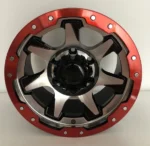 Ouya Wheel 6X139.7 High Loading Black Machined Red Rivets Alloy Wheel - Image 2