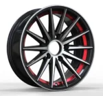 Red and Black Wheels for Sale Custom Made Red and Black Rims China Our Size 18 19 20 21 22 24 Inch - Image 4