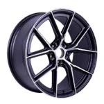 Silver Black Machined 5Holes Aluminum Alloy Car Wheel