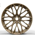 5 Holes Aluminum Alloy Passenger Car Wheel Rims Silver Bronze Black Polished - Image 2