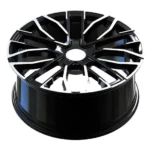 Silver Machined Face 5Holes Black Aluminum Car Wheel Rim - Image 3