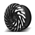 Staggered Black Alloy Wheels 20/21/22inch Rim 5 Hole Passenger Car Rim